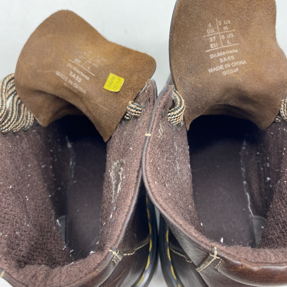Dr Martens Mens Size 5 Womens 6 UK 4 EU 37 Brown Boots 3A55 2" Heel - Picture 7 of 9